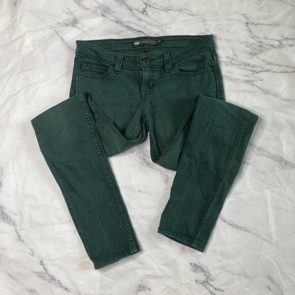 Levi’s Demi Curve Low Rise Skinny Jeans Womens Size 5/27 Green Slim Leg K49 - Picture 1 of 5